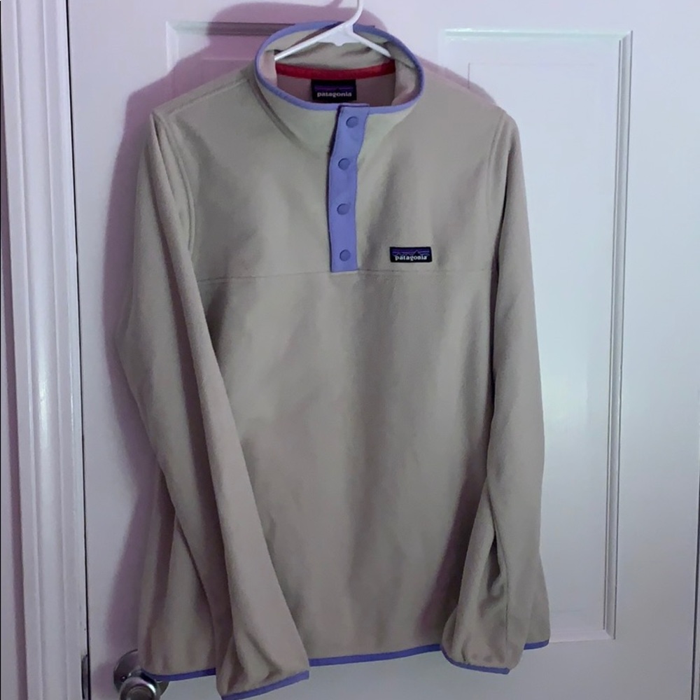Beige/Purple Patagonia Button Up